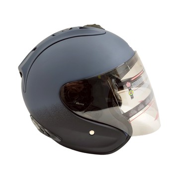 R3A6全罩式安全帽 L 水泥藍黑色 含一層護目鏡  1個