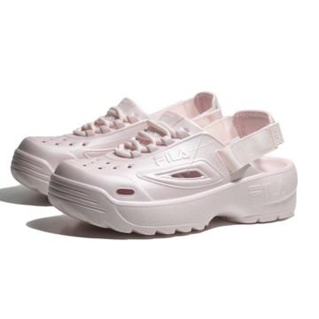 FILA 涼拖鞋 水鞋 香檳粉 防水 可拆式 洞洞鞋 女 4S348Y551