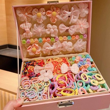 六一兒童節發飾禮盒套裝女孩公主高端庫洛米項鏈手鏈生日禮物首飾