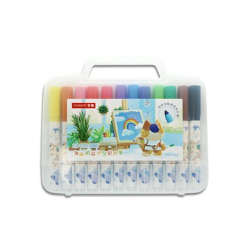 筆樂 PENROTE 12色海綿頭易水洗彩色筆 /盒 PG0192【APP滿額下單10%點數(單一帳號最高5000點)】1/31止