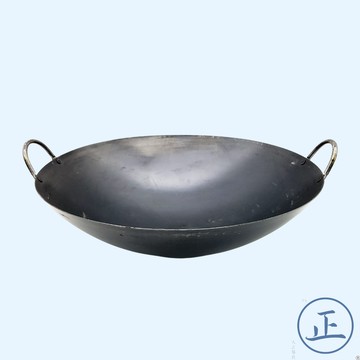 手工特雙料雙耳炒鍋【大正餐具批發】特雙料地球鍋 雙耳炒鍋 快炒鍋 中華炒鍋 雙耳地球鍋 雙耳黑鐵炒鍋 特雙料鐵鍋 炒鍋