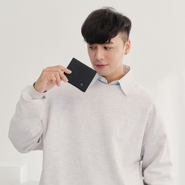 MANDE RHODE - 真皮訂製十字紋短夾(內有上下隔層) - 86346