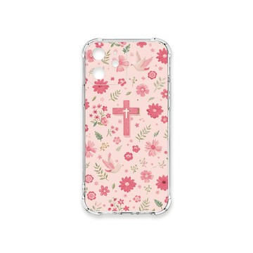 iPhone 12 殼 TRON IPhone 12 十字架粉色系 四角防摔殼 手機殼