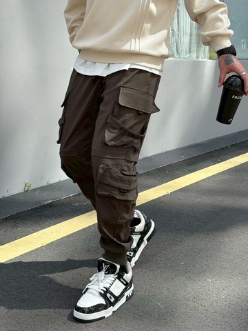 長褲-超彈英文織帶縮口褲9995xd2129共2色rfd