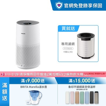 ★白小奈輕量版 限時4折 送濾網★飛利浦奈米級抗敏空氣清淨機(AC1711/80)-適用14坪