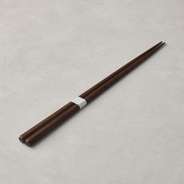 日本川上-龜甲六角木筷-黑棕色(23cm)