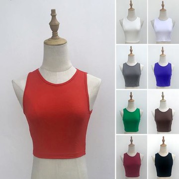 韓版女裝修身半截莫代爾無袖假領