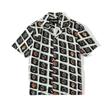 GOC Studio 70年代摩天大廈圓窗圖案 天絲棉麻 襯衫裇衫 男女合穿