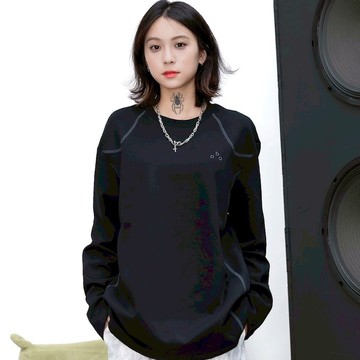 【AMERO】男裝 女裝 圓領薄長袖 特殊車線 情侶裝