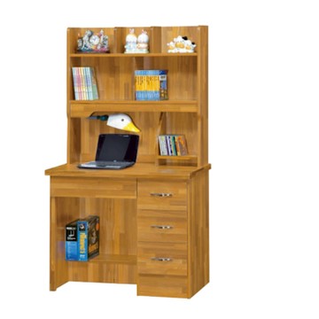 文創集 心語3尺四抽書桌組合(附可調護眼燈)-90x54x163cm免組