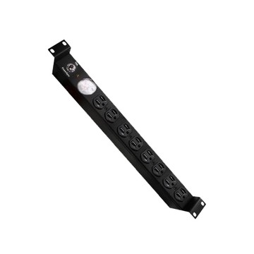 Powersync 1U8座指針型機架電源排插/15A/3M/黑色