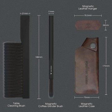 【現貨1組出清dd】VSGO VS-BR01 清潔刷組 可磁吸吊掛 咖啡機 磨豆機 相機 清潔毛刷 柔軟刷毛不傷鏡頭刀片 吧檯桌面刷咖啡刷子_FF3