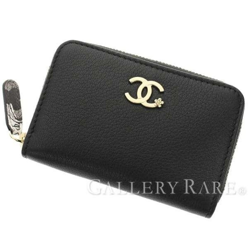 シャネル コインケース ココマーク フラワー ブラック A81648 CHANEL