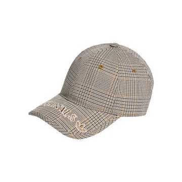 Adidas Plaid Cap 卡其色 格紋 運動 休閒 帽子 老帽 中性 棒球帽 KW1277