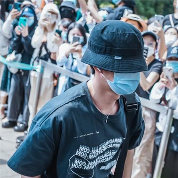 王一博同款帽子這就是街舞黑色漁夫帽防曬遮陽盆帽度假日系雅痞帽