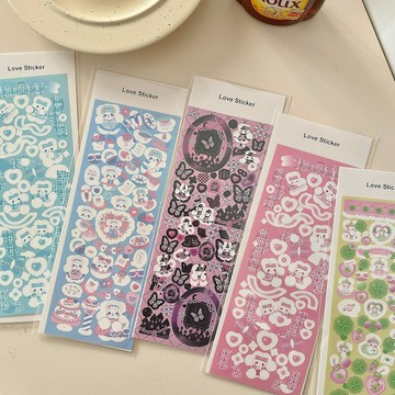 韓國ins可愛照片框貼紙鐳射閃咕卡貼diy手賬追星小卡裝飾素材貼畫