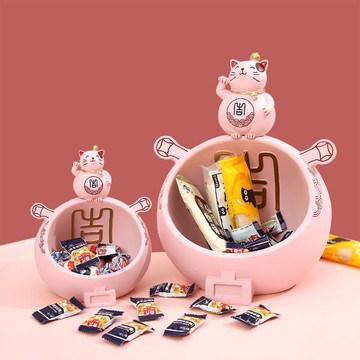 招財貓收納擺件門口創意玄關鑰匙家居裝飾品喬遷新居新店開業禮品 雙11全館免運