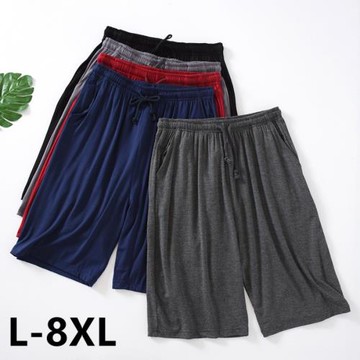 Solid Loose Relaxed High Waist Shorts 純色寬松休閑高腰短褲男