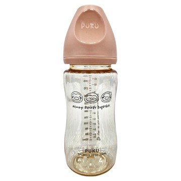 PUKU 藍色企鵝 飽飽歐蕾PPSU寬口奶瓶 330ml  霧粉色  1個
