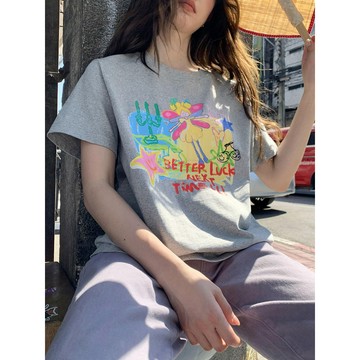 免運 夏天韓風女裝 100%純棉 寬鬆上衣 素色短袖t恤女 oversize 顯瘦短t 落肩寬t shirt 2556