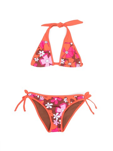 MC2 Saint Barth Kids - floral-print bikini set - kids - Elastane/Polyester - 6 - Red