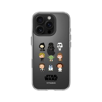 iPhone 16 Pro Clear Case（相機按鈕） 透明 - 迪士尼-星際大戰 Star Wars - 星際大戰 – Q版角色混合