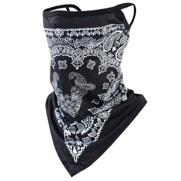 秋冬保暖面罩騎行冰絲摩托車手男女機車掛耳面巾草原沙漠圍脖釣魚