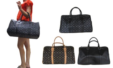 限時 滿3千賺10%點數↘ | ~雪黛屋~COUNT-DUCK 旅行袋大容量旅行袋進口防水防刮皮革手提肩背斜側背附長背帶BCD200120800