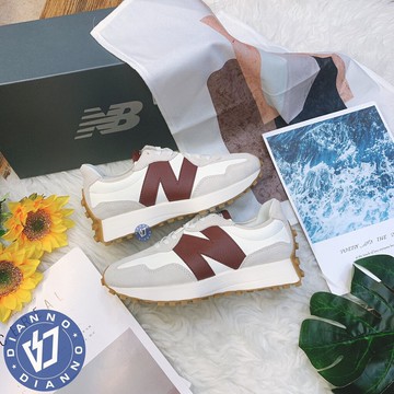 帝安諾-實體店面 NEW BALANCE NB 327 白灰紅 酒紅 皮革 運動休 復古 大N 焦糖底 WS327KA