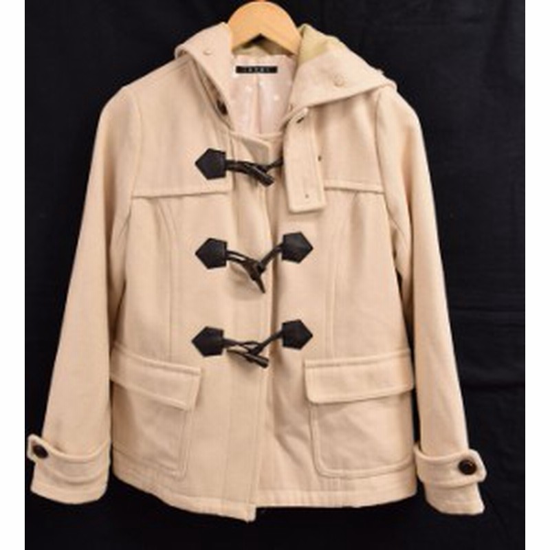 中古品 Ingni イング レディース ダッフル ジャケット コート フード サイズm ベージュ 身幅約41cm 着丈約61cm 通販 Lineポイント最大1 0 Get Lineショッピング