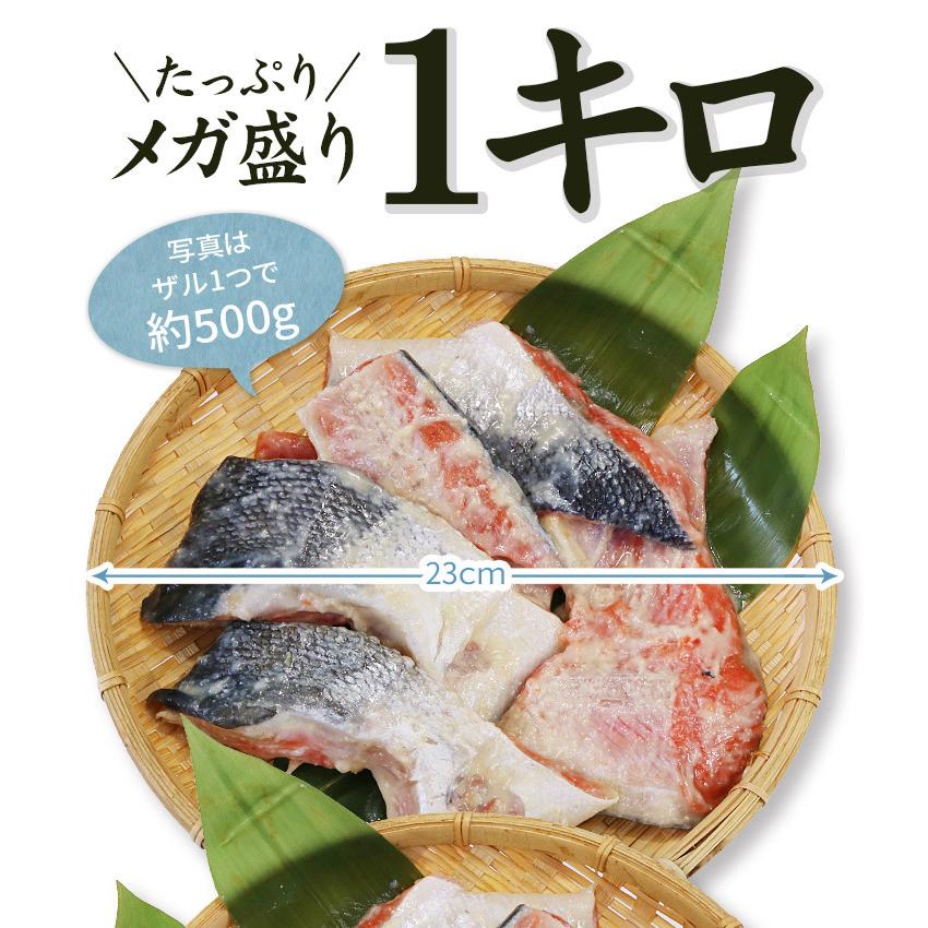 西京漬け 訳あり 紅鮭の西京漬け 1kg (500g×2パック) 送料無料 yd9[[訳あり紅鮭西京漬500g-2p]