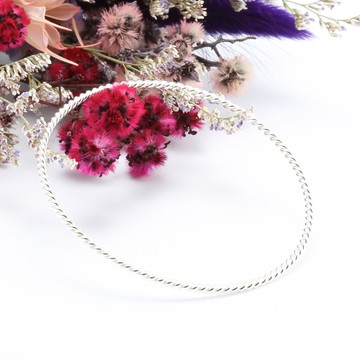 【Angel & Me】簡約 麻花 s925 純銀 手環 生日 週年 情人節 聖誕節 禮物