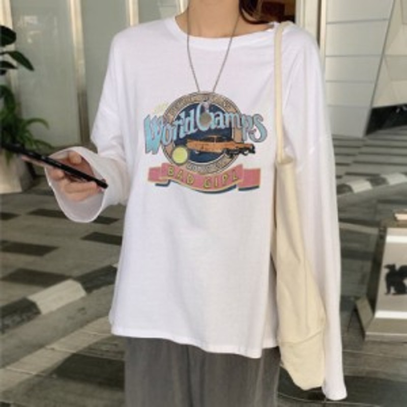 長袖Tシャツ カットソー Tシャツ レディース 女性 トップス チュニック