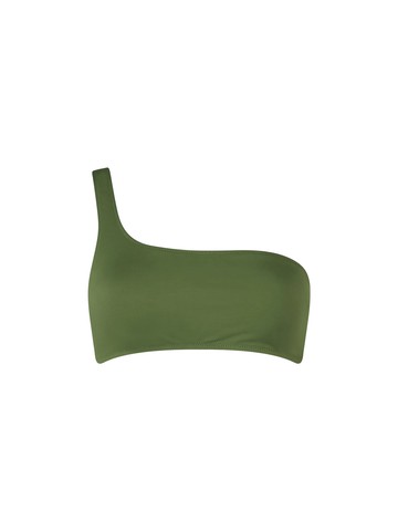 MC2 Saint Barth Military Green One Shoulder Bralette Top Celestine