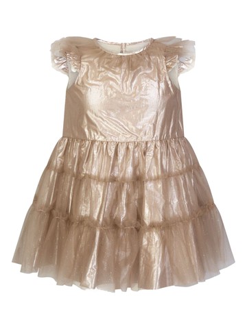 Bonpoint - Charabia glitter tulle minidress - kids - Polyamide - 12 - Gold