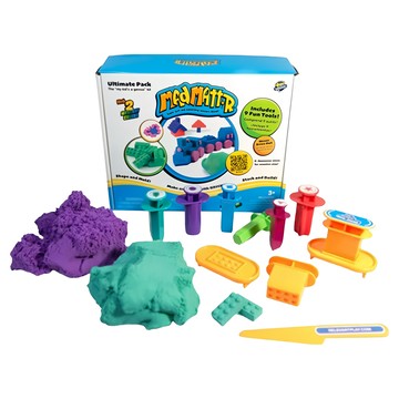 MAd MATTR 瘋狂博士MM沙 多元創意立體積木禮盒  紫色 + 湖水綠  1盒  545g