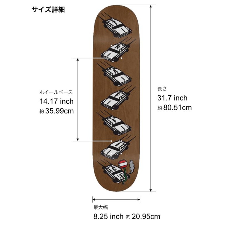 スケボー デッキ ８.２５ 単品 スケートボード トラフィック TRAFFIC