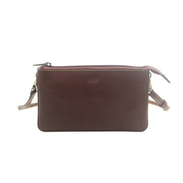 Sika雙層斜背包(大)A8318-02深咖啡