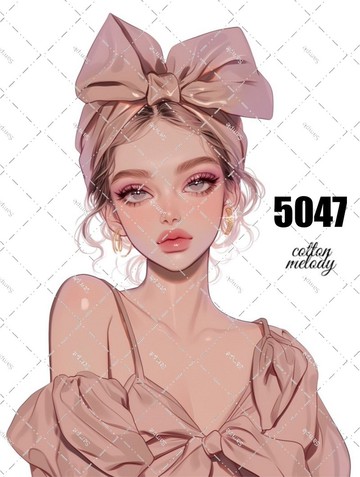 original sticker no.5047 人物貼紙 原創貼紙 原創人物貼紙 裝飾貼紙 cotton melody
