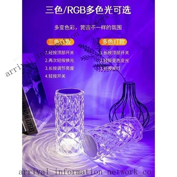 ✨免運可開發票#玫瑰水晶燈 水晶檯燈 小夜燈 夜燈 鹽燈 氛圍燈 水晶燈 玫瑰燈 氣氛燈 鑽石燈 網紅燈 檯燈 床頭燈