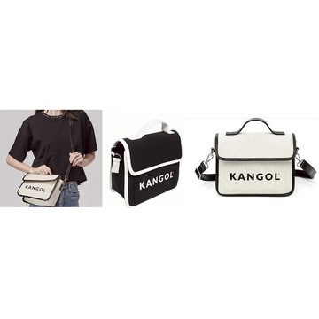 ~雪黛屋~KANGOL 手提包小容量進口防水帆布附長背帶提肩斜背L6225171101
