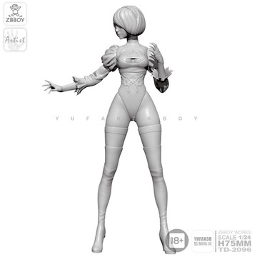 75MM YUFAN創制 黑暗守望女孩 樹脂兵人 白模TD-2096