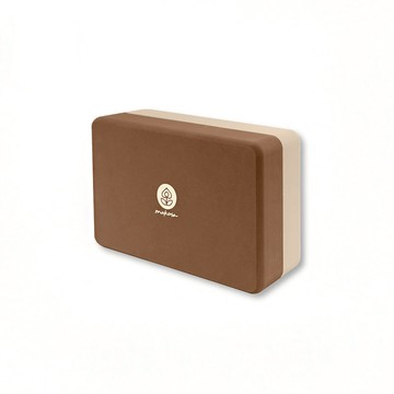 【新年特惠開跑】EVA瑜珈磚 - 咖底/LOGO款 (圓角) - MUK-25421 (兩入組)