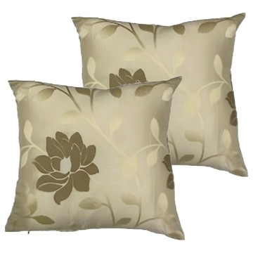 J&N 雪蓮緹花抱枕60*60-米色(2入)  60 x 60cm  米色