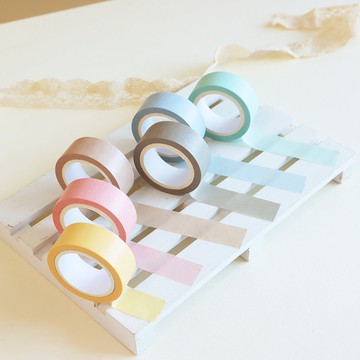 手作之 / 素色紙膠帶 1.5cm (共6款)