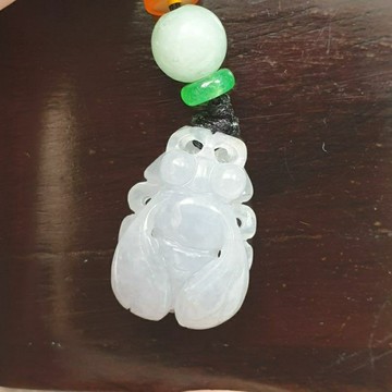 逸品軒～天然緬甸玉A貨-Z6893-冰糯紫羅蘭蒼蠅(常贏)墜子長20.5mm寬14.5mm厚8.6mm

