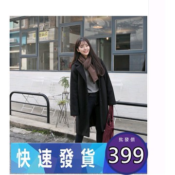 【JDUDS】【現貨快發】秋冬新款中長款毛呢學院風加厚長袖毛呢大衣外套 保暖外套 秋冬外套