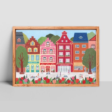 藝術版畫 / 鬱金香村 A4 A3