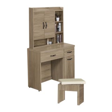 文創集 爾克力3尺開合式鏡台組合(含化妝椅)-91x41x161cm免組