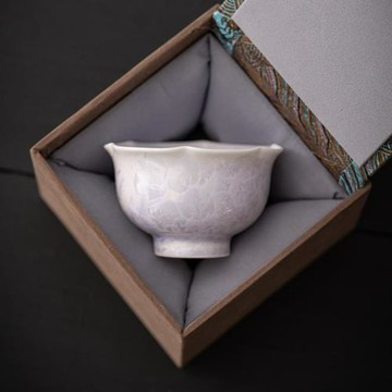 中式窯變茶盞功夫茶具結晶釉主人杯家用高端泡茶杯禮盒裝商務禮品